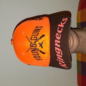 Ringnecks Pheasants Forever Hat Hunter's Orange Strapback Young Guns Cap Outdoor
